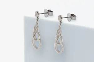 18ct White Gold Diamond Drop Earrings – 0.64ct G/VS