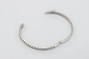 9ct White Gold Diamond Bracelet  3.10ct Natural Brilliant Cut Diamonds