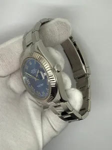 Rolex Oyster Perpetual Datejust 41 Reference 116334 Azzurro Blue Dial 2013