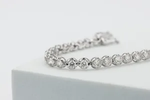 18ct White Gold Diamond Bracelet  4.00ct Natural Brilliant Cut Diamonds SI / I