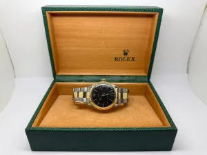 Rolex Oyster Perpetual 34mm Steel & Gold Black Dial Reference 5500 – Luxury Box – 1969