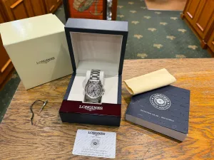 Longines Master Collection Retrograde Automatic 44mm Stainless Steel Reference L2.717.4 – Box & Papers – 2015