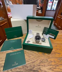 Rolex Explorer 36mm Stainless Steel Oyster Bracelet Reference 124270 – Full Set – 2023 UNWORN