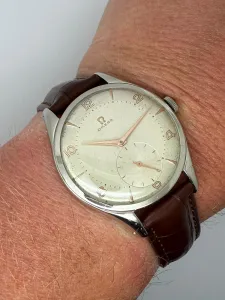 Omega 2505 Jumbo 38mm Steel Manual Wind Calibre 265 – Serviced with 2 Year Guarantee – 1940s