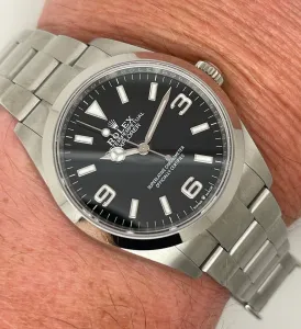 Rolex Explorer 36mm Stainless Steel Oyster Bracelet Reference 124270 – Full Set – 2023 UNWORN