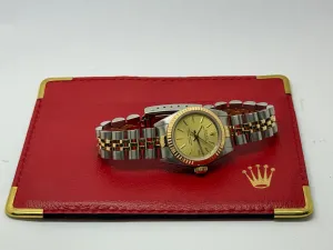 Rolex Oyster Perpetual 26mm Steel & 18ct Yellow Gold Reference 67193 – Box & Papers – 1992