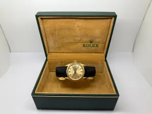 Rolex Oyster Perpetual 31mm 18ct Yellow Gold Automatic Chronometer Reference 6551 – Vintage Box – 1960s