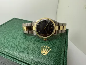 Rolex Oyster Perpetual 34mm Steel & Gold Black Dial Reference 5500 – Luxury Box – 1969